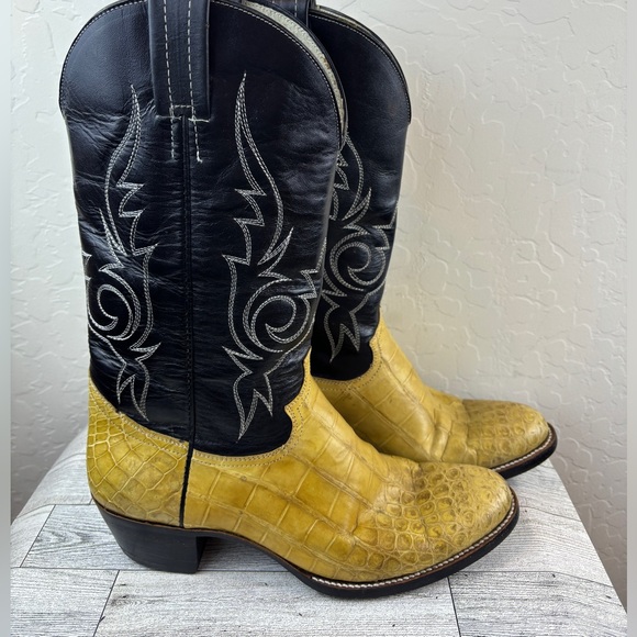 Womens Western Boots Size 9.5 cowboy leather - Picture 5 of 6